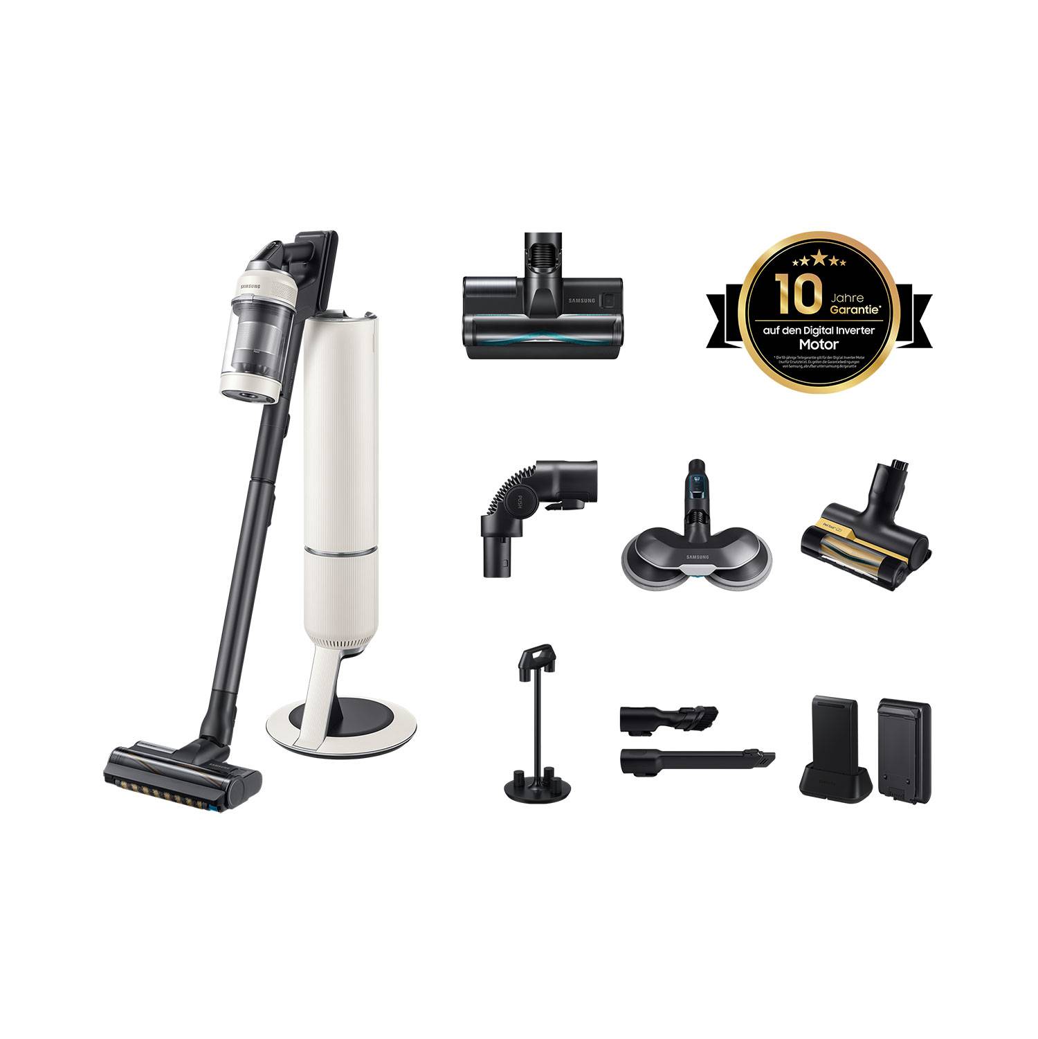 Samsung Bespoke AI Jet Akku+ Wet & Clean VS80F28EGS/WD Handstaubsauger mit Spray Spinning Sweeper Santorini Beige Neu