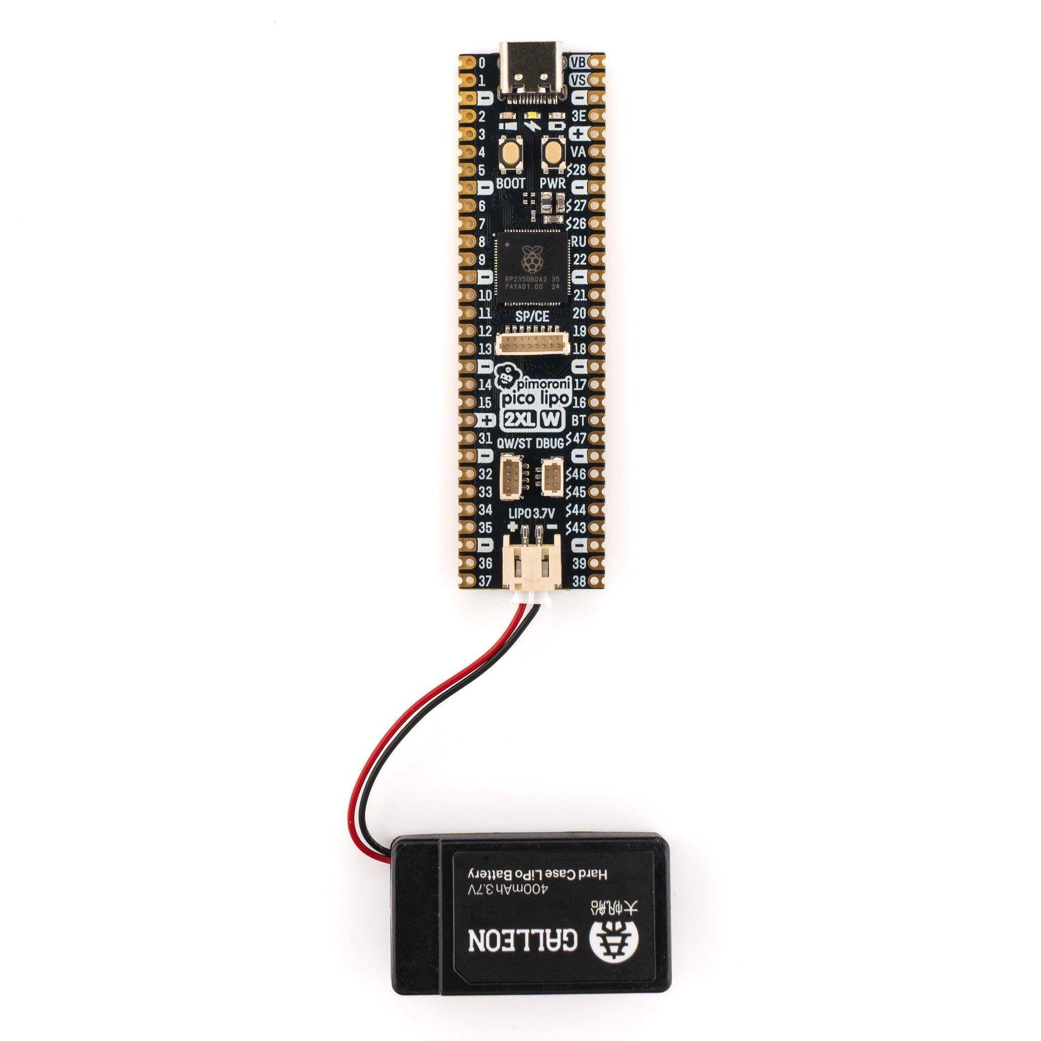 Pimoroni Pico LiPo 2 XL W 16MB Flash, 8MB PSRAM, WLAN Bluetooth, 40 GPIOs, USB-C, 600mA, 3,3V