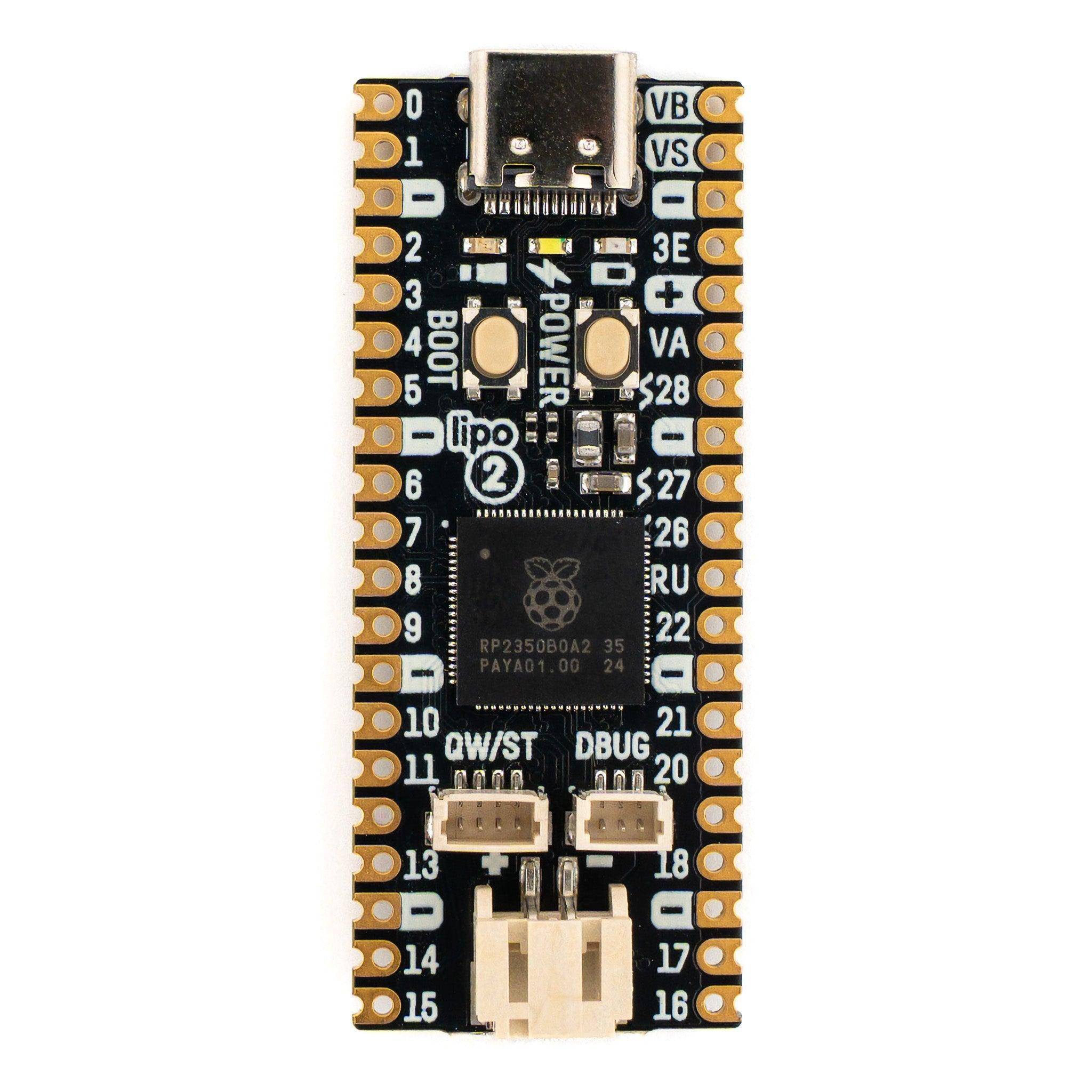Pimoroni Pico LiPo 2, RP2350B Dual Cortex-M33, 8MB PSRAM, 16MB Flash, USB-C, 215mA, 3-5,5V