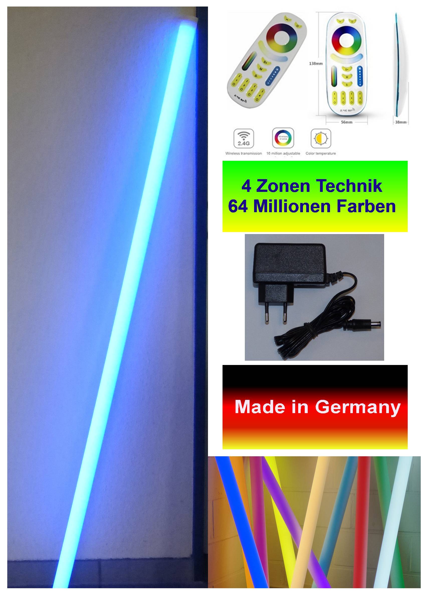 7938 LED VISION RW 12 Volt 1,23m RGB + Warmweiß bis Kaltweiß Fernb.