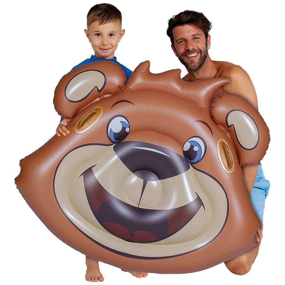 FC Bayern Berni Floater 113x97cm Badeinsel mit Griffen Pool Luftmatratze Kinder