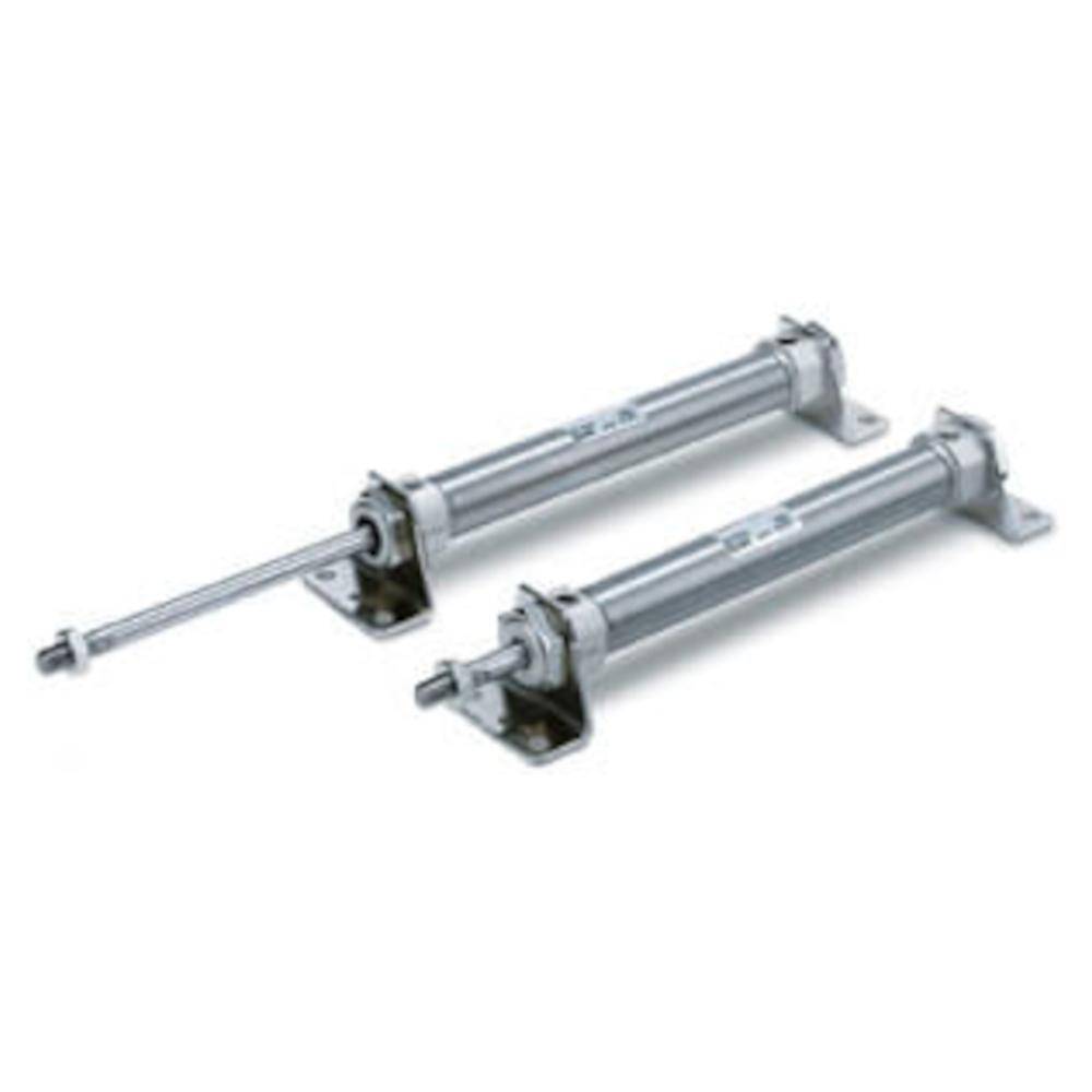 Druckluftzylinder CDM2B40-75TZ - einfachwirkend - Federkraft ausgefahren - mit Magnet - Grundausführung - Ø 40 mm - Hub 75 mm