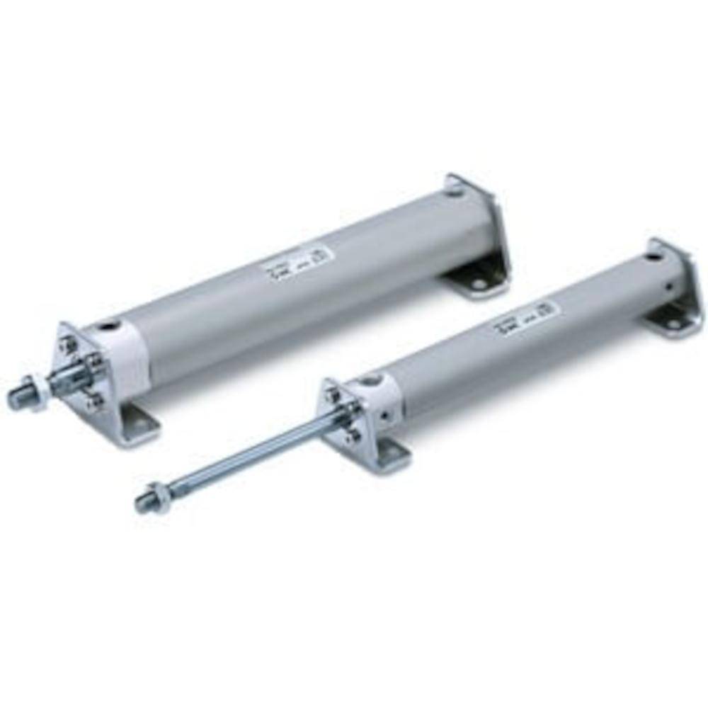 Druckluftzylinder CG1BN25-100TZ - einfachwirkend - mit Federkraft ausgefahren - elastische Dämpfung - Kolben-Ø 25 mm - Hub 100 mm