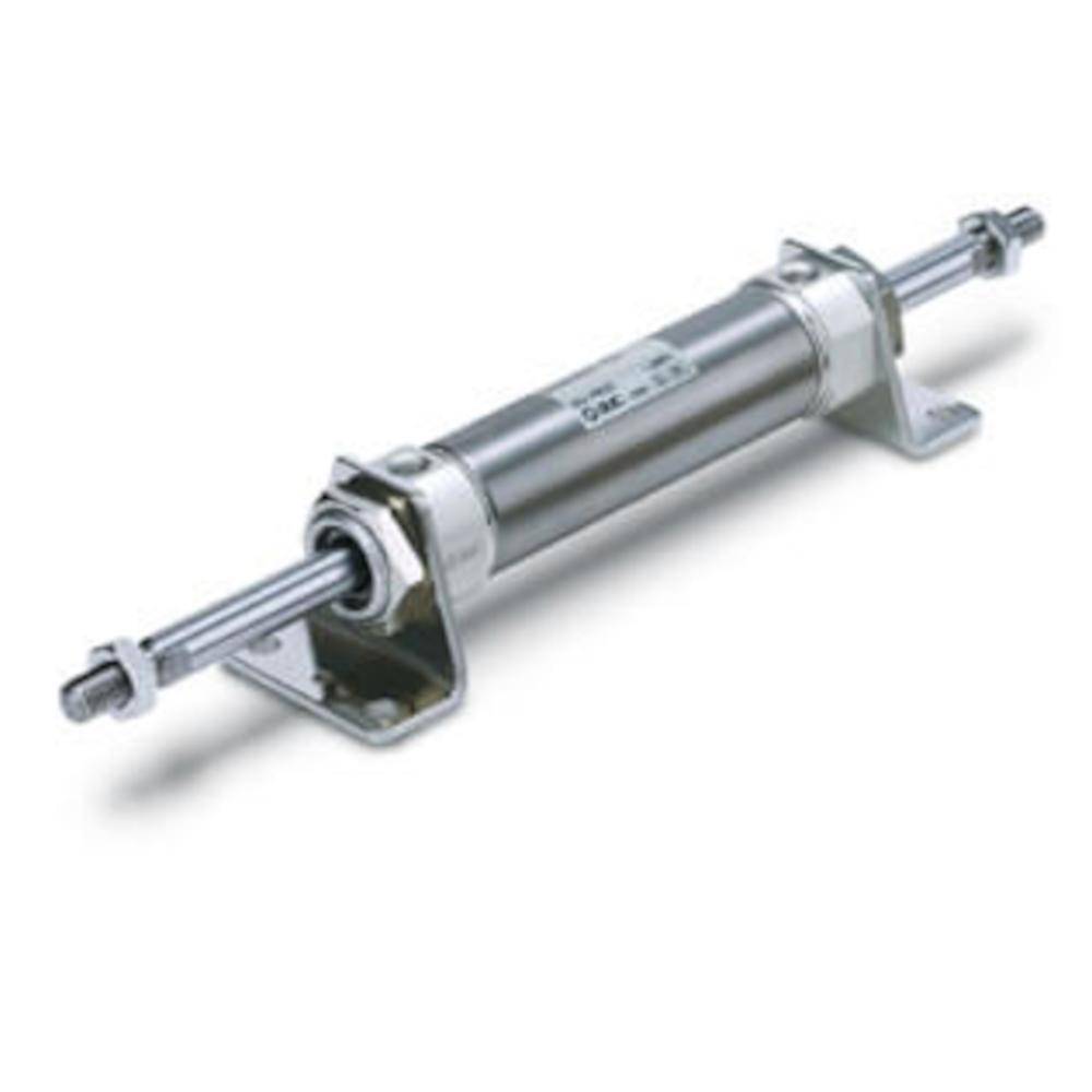 SMC Druckluftzylinder CDM2WB20TF-250AZ - doppeltwirkend - mit Magnet - pneumatische Dämpfung - durchgehende Kolbenstange - Ø 20 mm - Hub 250 mm