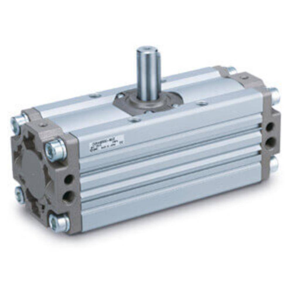 SMC Schwenkantrieb mit Zahnstange CDRA1BW50TF-180CZ - Grundausführung - durchgehende Welle - pneumatische Dämpfung - Größe 50 - Schwenkwinkel 180?