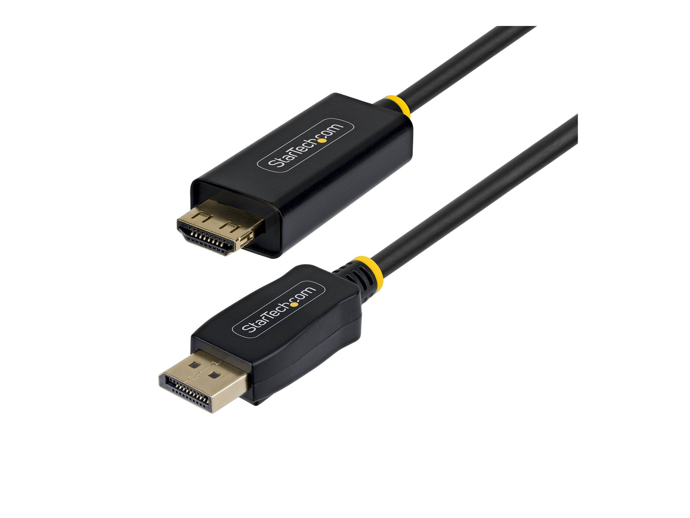 StarTech.com Anzeigestromkabel mit HDMI- und DisplayPort-Anschlüssen auf weißem Hintergrund.