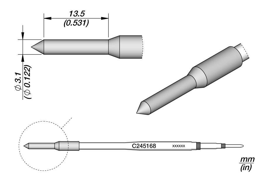 Thermischer Lochstanzer für Kunststoff Ø 3.1