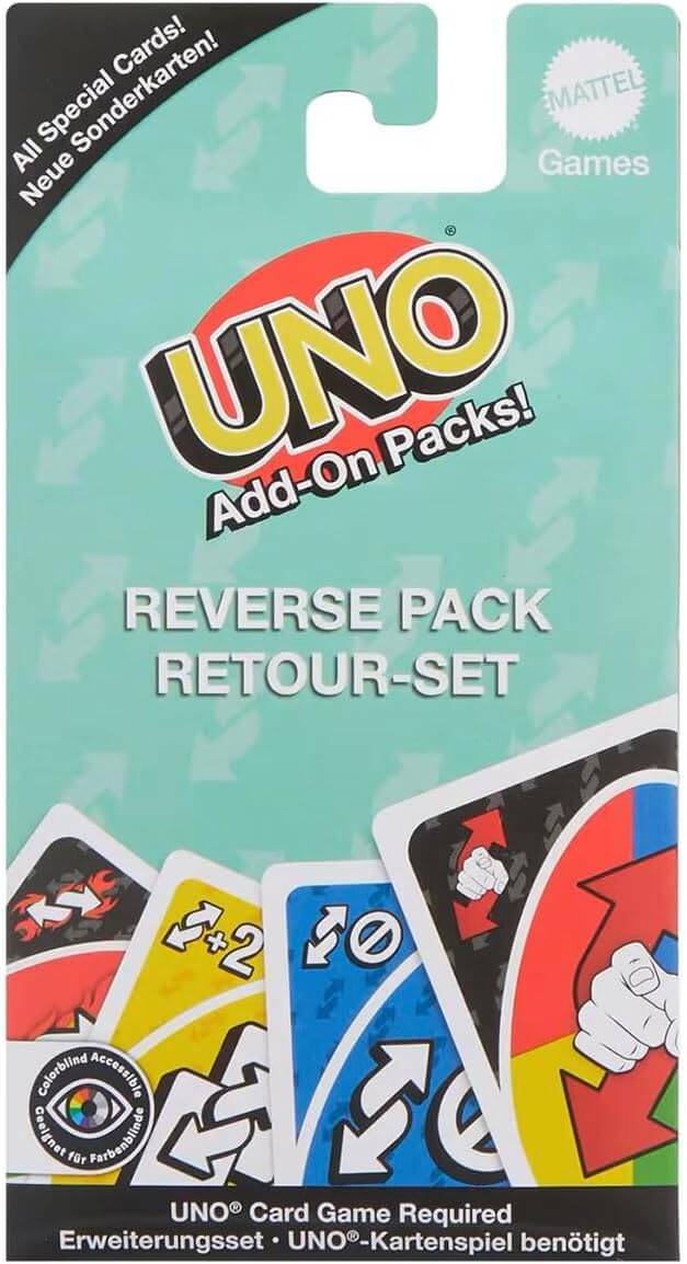 Mattel JCV55; JCV56 - UNO Erweiterungsset - Retour-Set