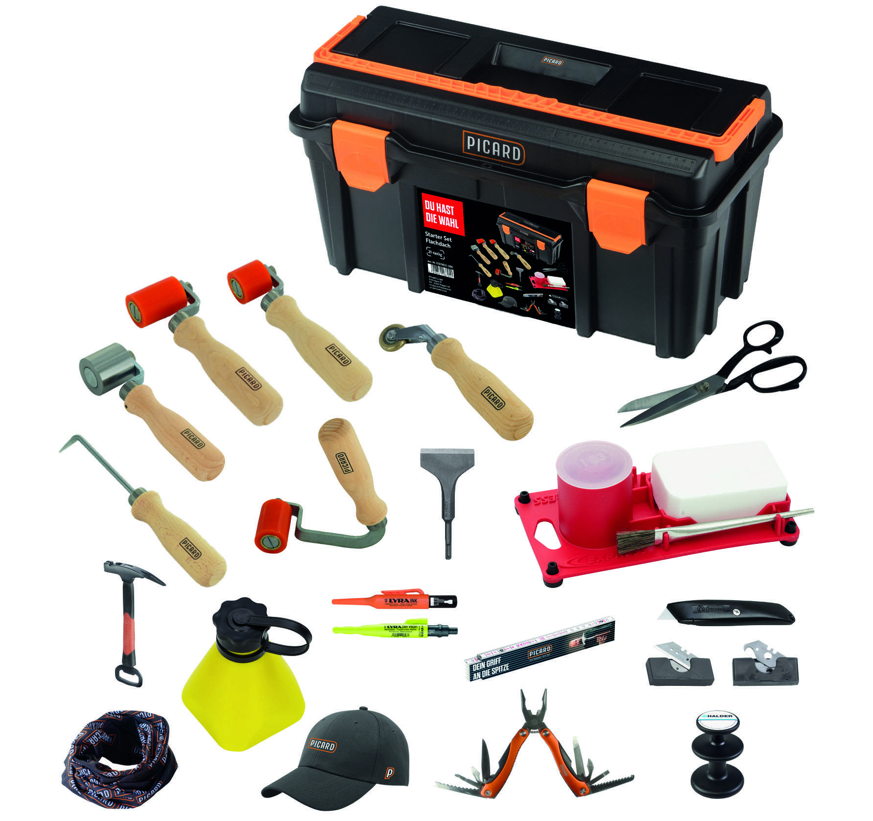 PICARD Starter Set Flachdach im Kunststoffkoffer 21-teilig Nr. 0070021-050