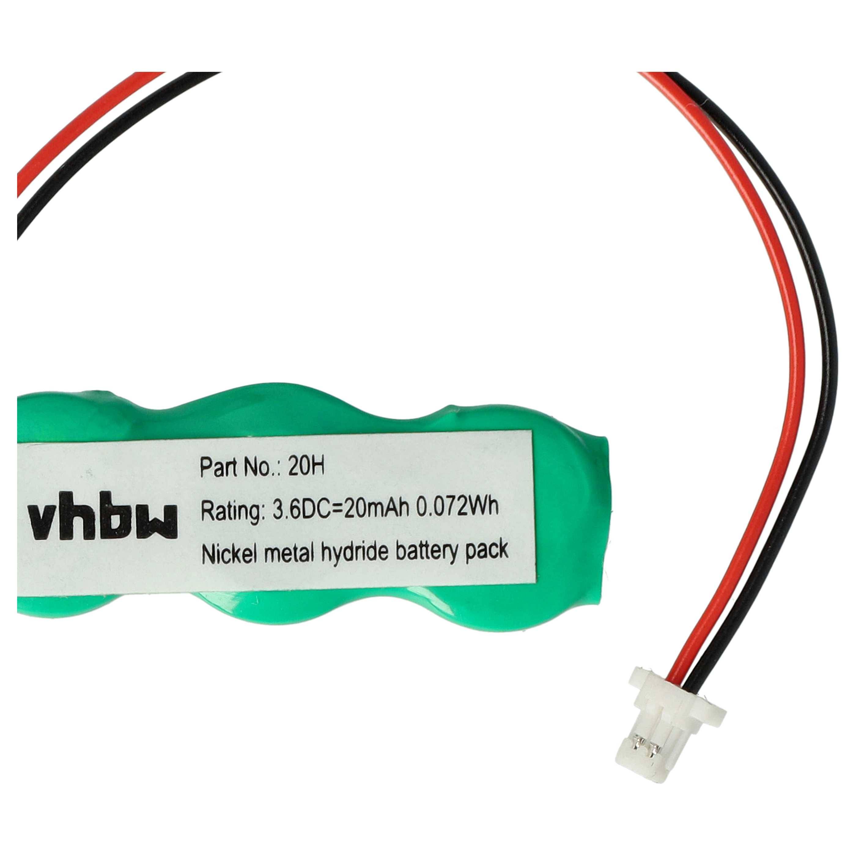 vhbw 5x BIOS-Batterie kompatibel mit Symbol MC9090-GK0HJAFA6WR, MC9090-GK0HCEQA6WR, MC9090-GK0HJAFA6WW Computer Notebook (20 mAh, 3,6 V, NiMH)