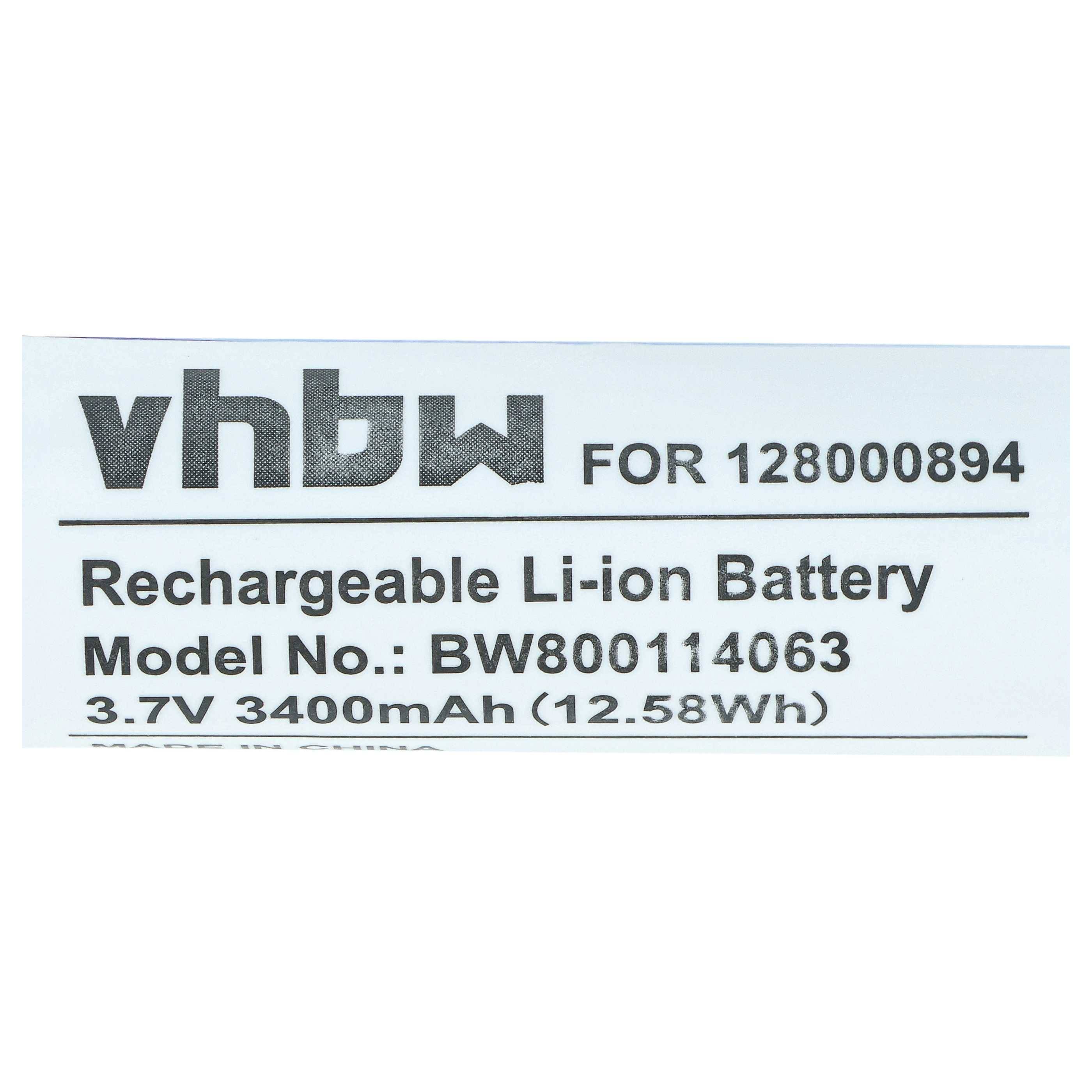 vhbw 2x Akku kompatibel mit Datalogic Gryphon GBT4430, GBT4400, GM4100, GM4100-BK-910 Barcodescanner POS (3400 mAh, 3,7 V, Li-Ion)