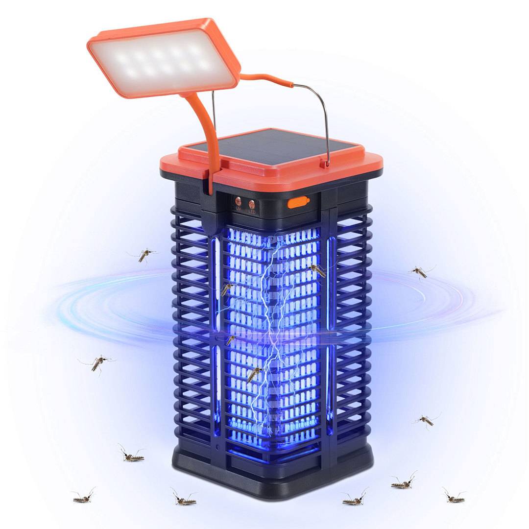 Solar Insektenvernichter UV LED Elektrich Insektenfalle Mückenlampe Licht Mückenfalle Fliegenfalle Lampe