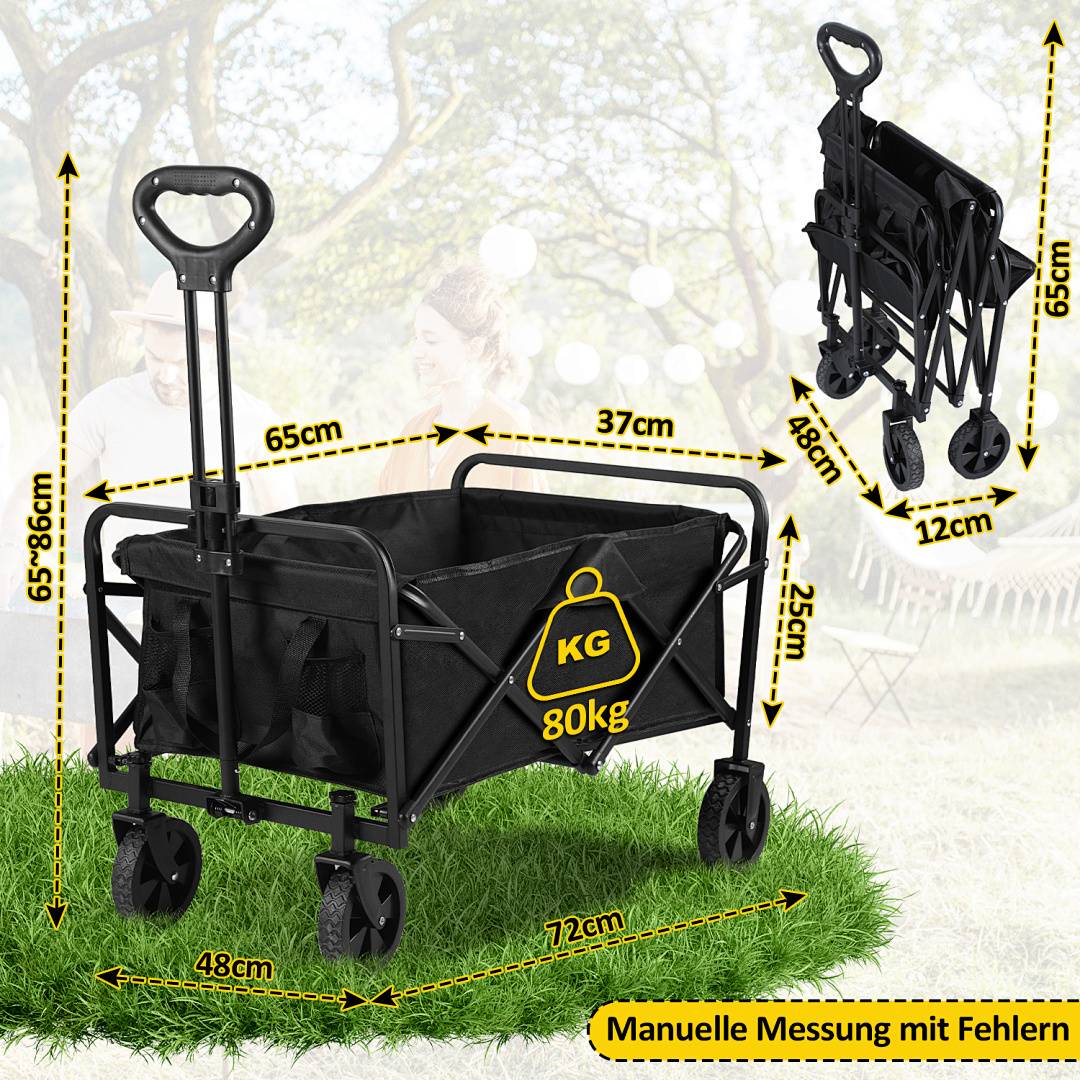 Bollerwagen Handwagen Transportwagen Faltbar Strandwagen Gartenwagen Gerätewagen Offroad Transportkarre Schubkarre