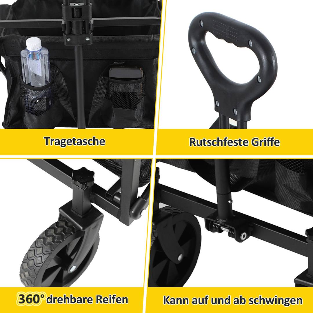 Bollerwagen Handwagen Transportwagen Faltbar Strandwagen Gartenwagen Gerätewagen Offroad Transportkarre Schubkarre
