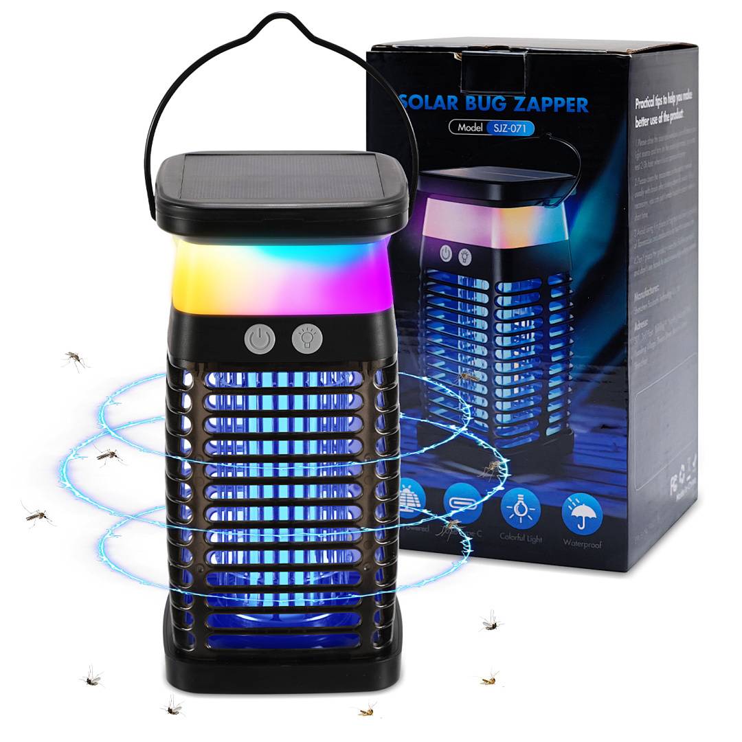 Solar Insektenvernichter UV LED Elektrich Insektenfalle Mückenlampe Licht Mückenfalle Fliegenfalle Lampe