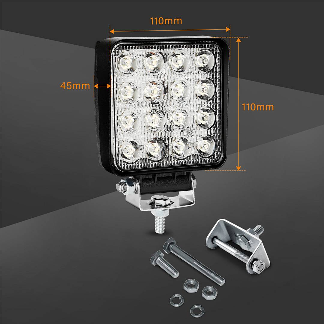 LED Arbeitsscheinwerfer Scheinwerfer 2X 48W 12V 24V Zusatzscheinwerfer Strahler Flutlicht Beleuchtung Rückfahrscheinwerfer Lampe
