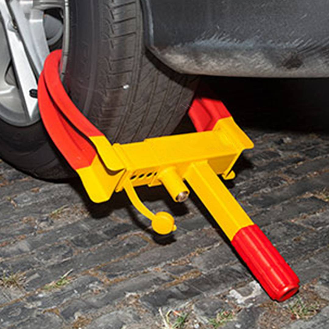 Radkralle Wegfahrsperre Diebstahlsicherung Parkkralle Wohnwagen Auto Anhänger PKW