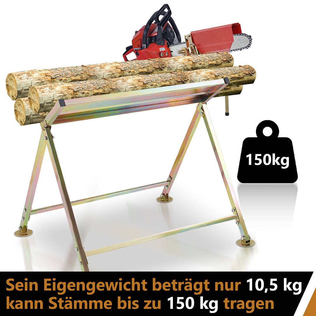 Sägebock Holzsägebock Kettensäge Elektro Kettensäge Kettensägebock Sägehilfe Säge-Bock Benzin Stahl