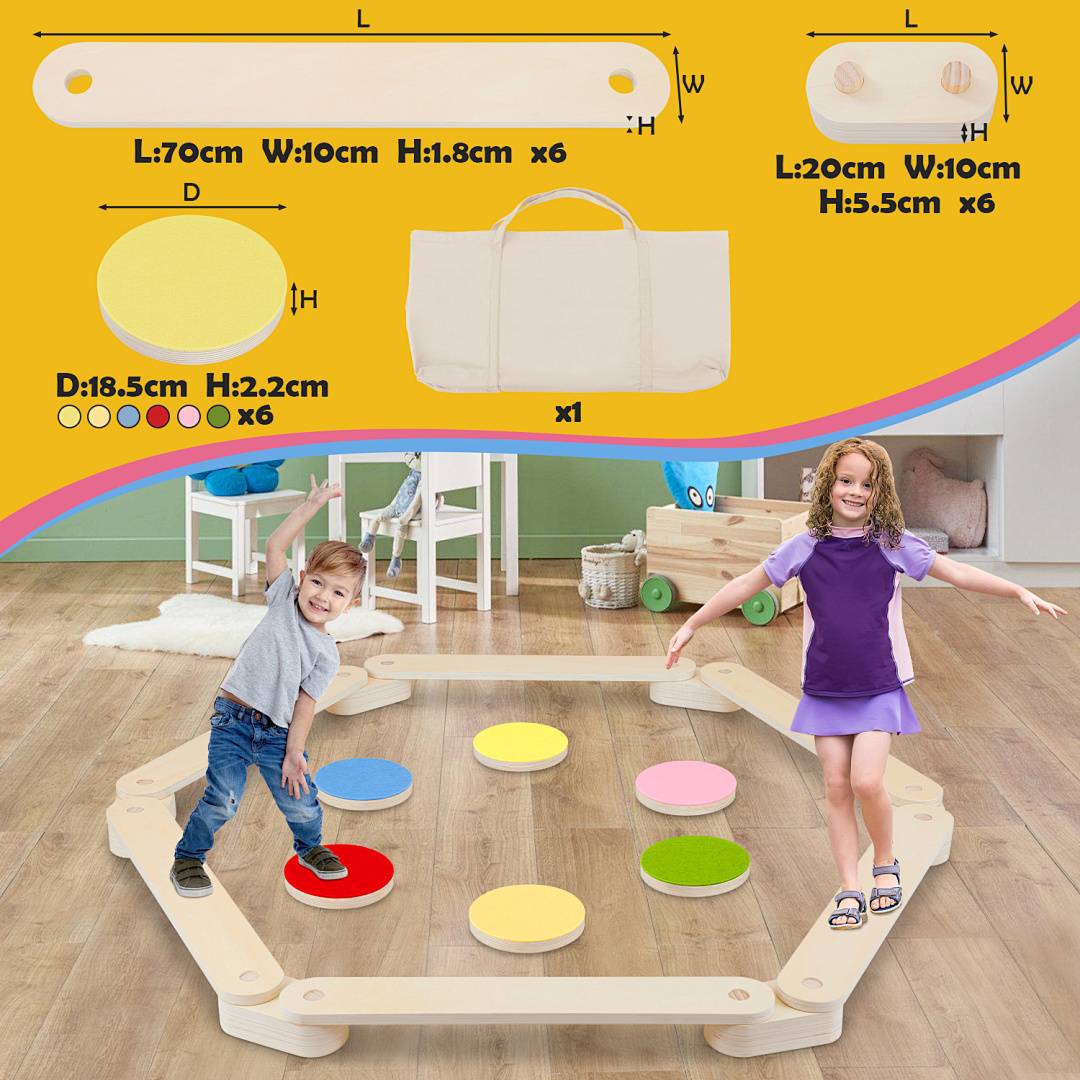 Balancierbalken Kinder Balancierbretter Balance BalaceBoard Holzwaagenbalken Holz Board Waagentrittsteinen