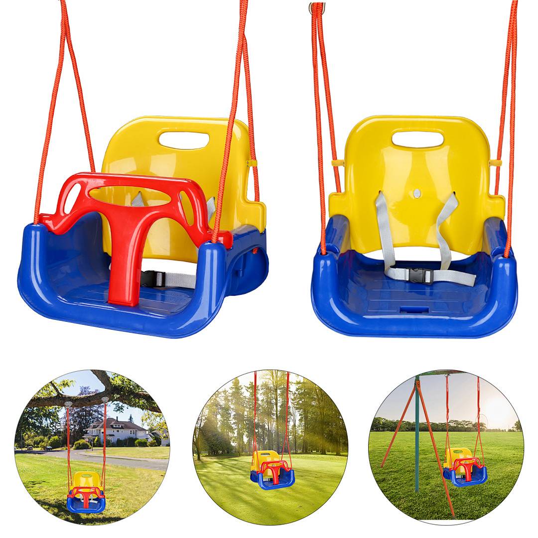 Kinderschaukel Babyschaukel 3 in 1 Gartenschaukel Schaukel Stabil Brettschaukel Kleinkindschaukel verstellbar