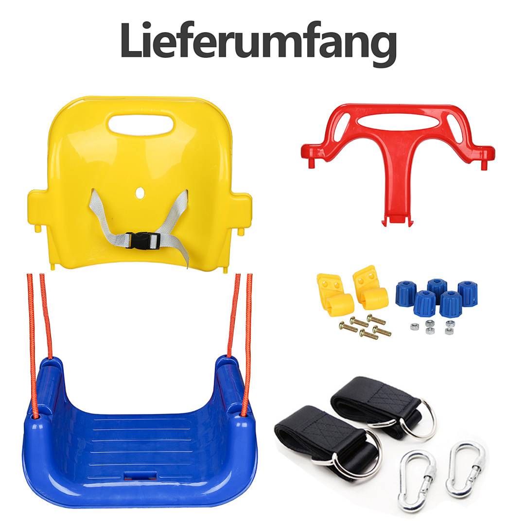 Kinderschaukel Babyschaukel 3 in 1 Gartenschaukel Schaukel Stabil Brettschaukel Kleinkindschaukel verstellbar