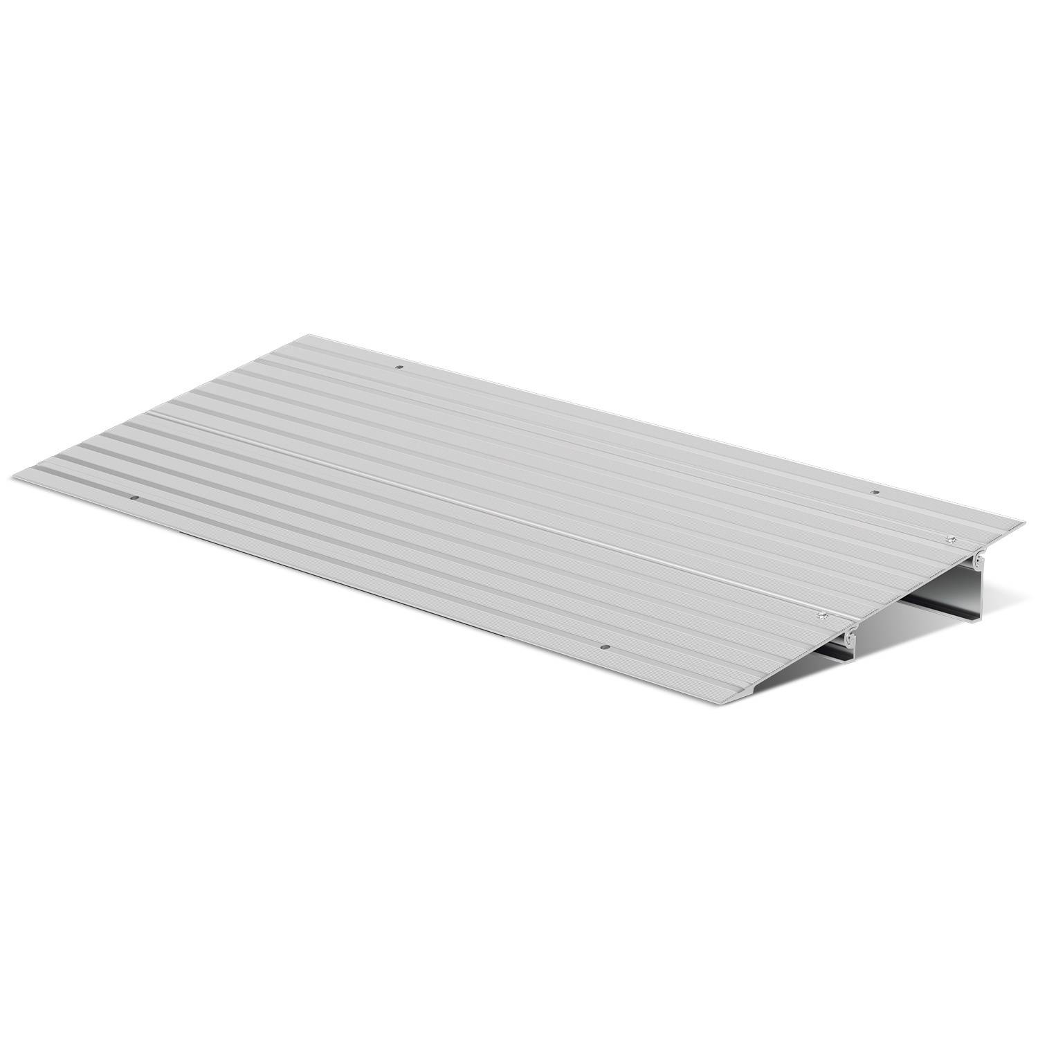 Türschwellenrampe, Rollstuhlrampe Aluminium mit verstellbarem Rampendesign & 360 kg Tragkraft, Bordsteinrampe rutschfest für Rollstuhl, Kinderwagen