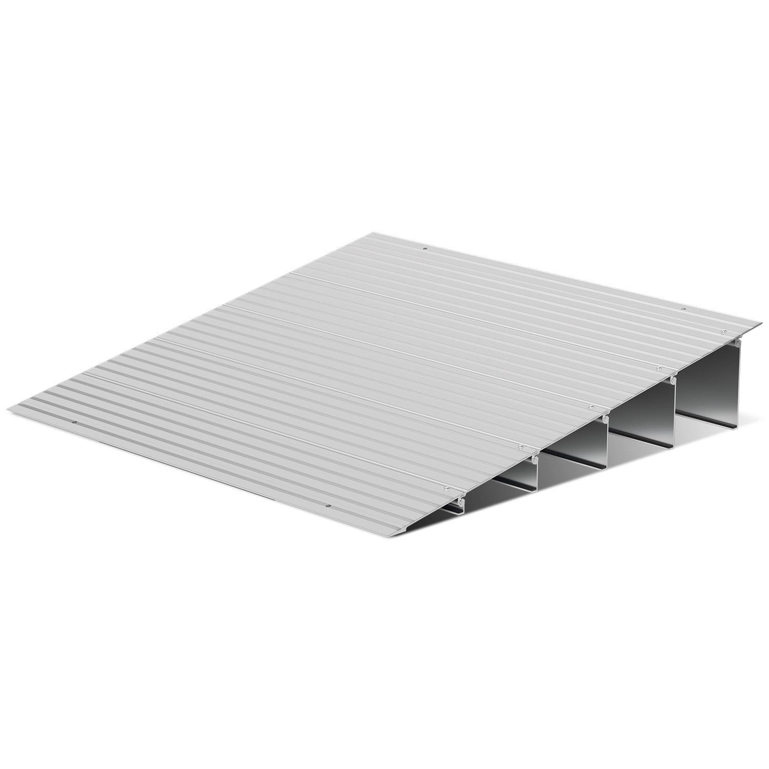Türschwellenrampe, Rollstuhlrampe Aluminium mit verstellbarem Rampendesign & 360 kg Tragkraft, Bordsteinrampe rutschfest für Rollstuhl, Kinderwagen