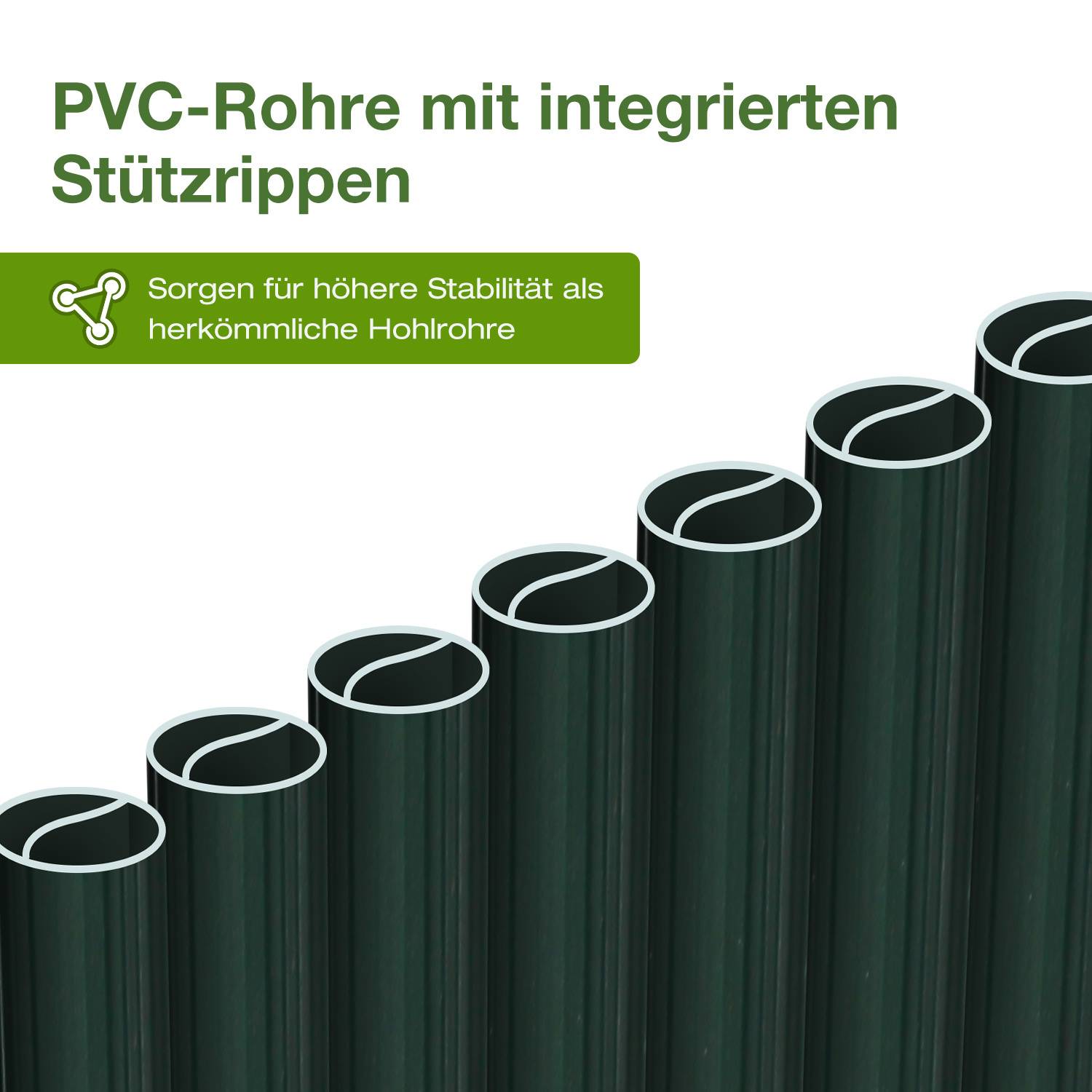 160x400cm PVC Sichtschutzmatte Bambus Sichtschutz Garten Sichtschutzzaun Balkon Zaun Windschutz Balkonverkleidung Grün