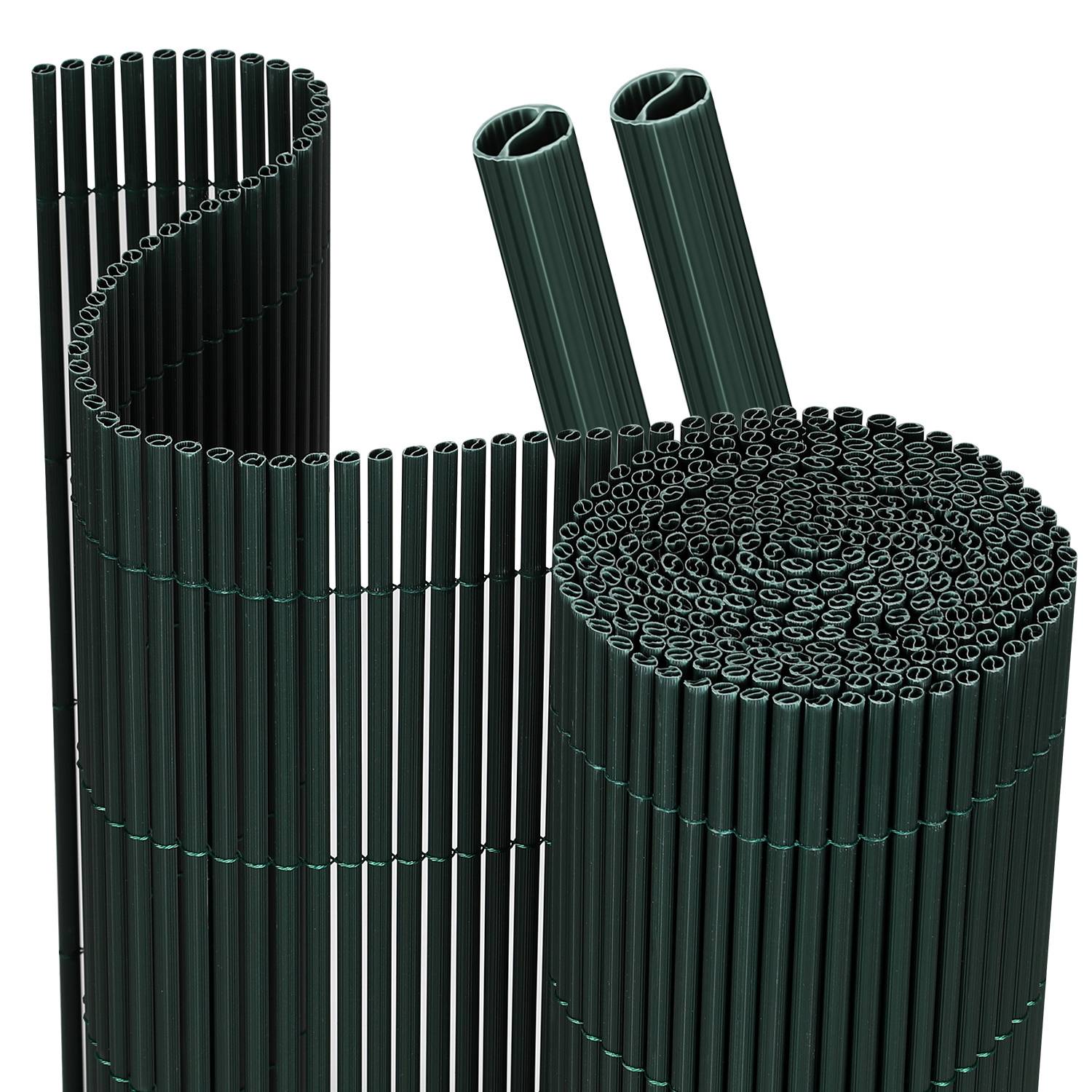 80x900cm PVC Sichtschutzmatte Bambus Sichtschutz Garten Sichtschutzzaun Balkon Zaun Windschutz Balkonverkleidung Grün