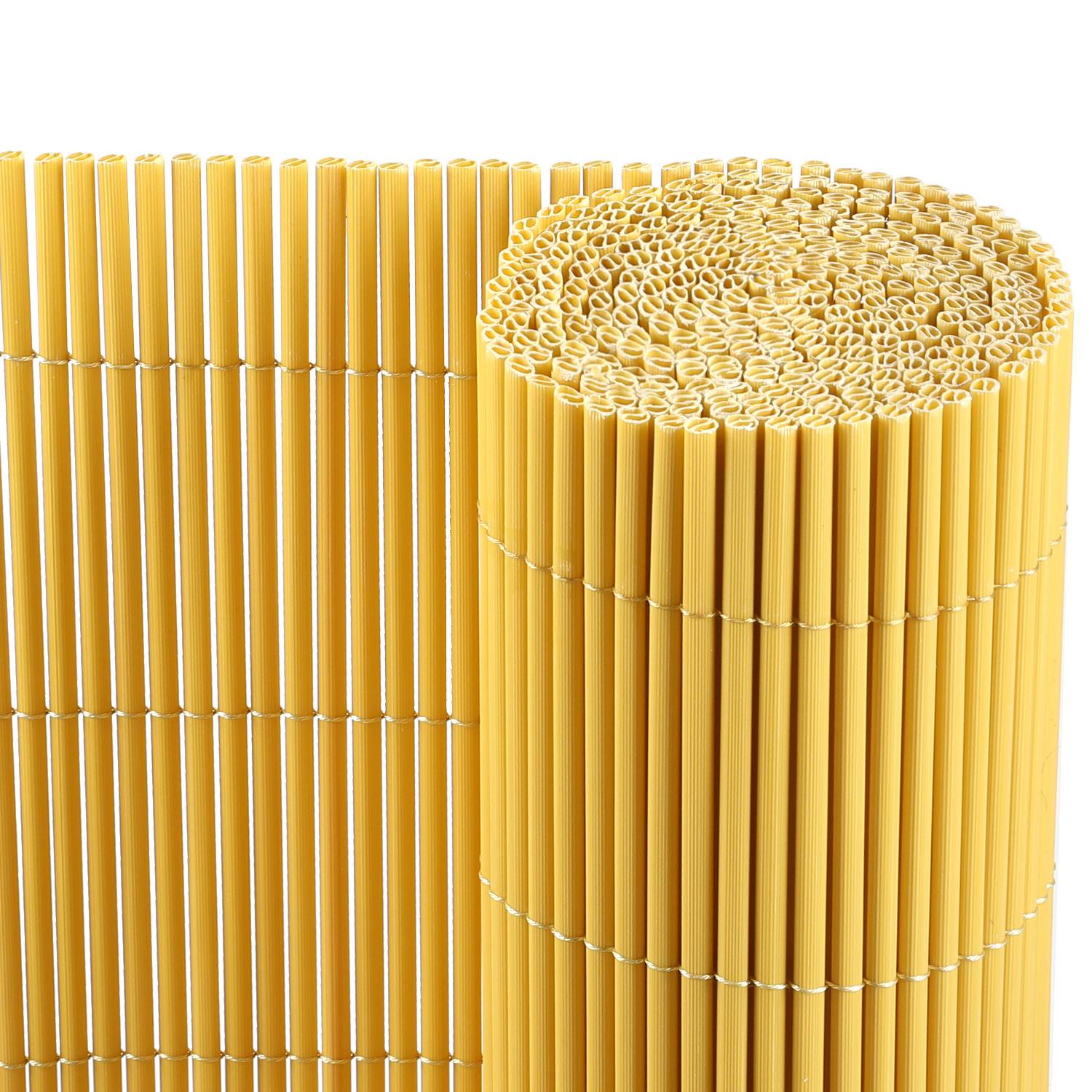 80x800cm PVC Sichtschutzmatte Bambus Sichtschutz Garten Sichtschutzzaun Balkon Zaun Windschutz Balkonverkleidung Bambus