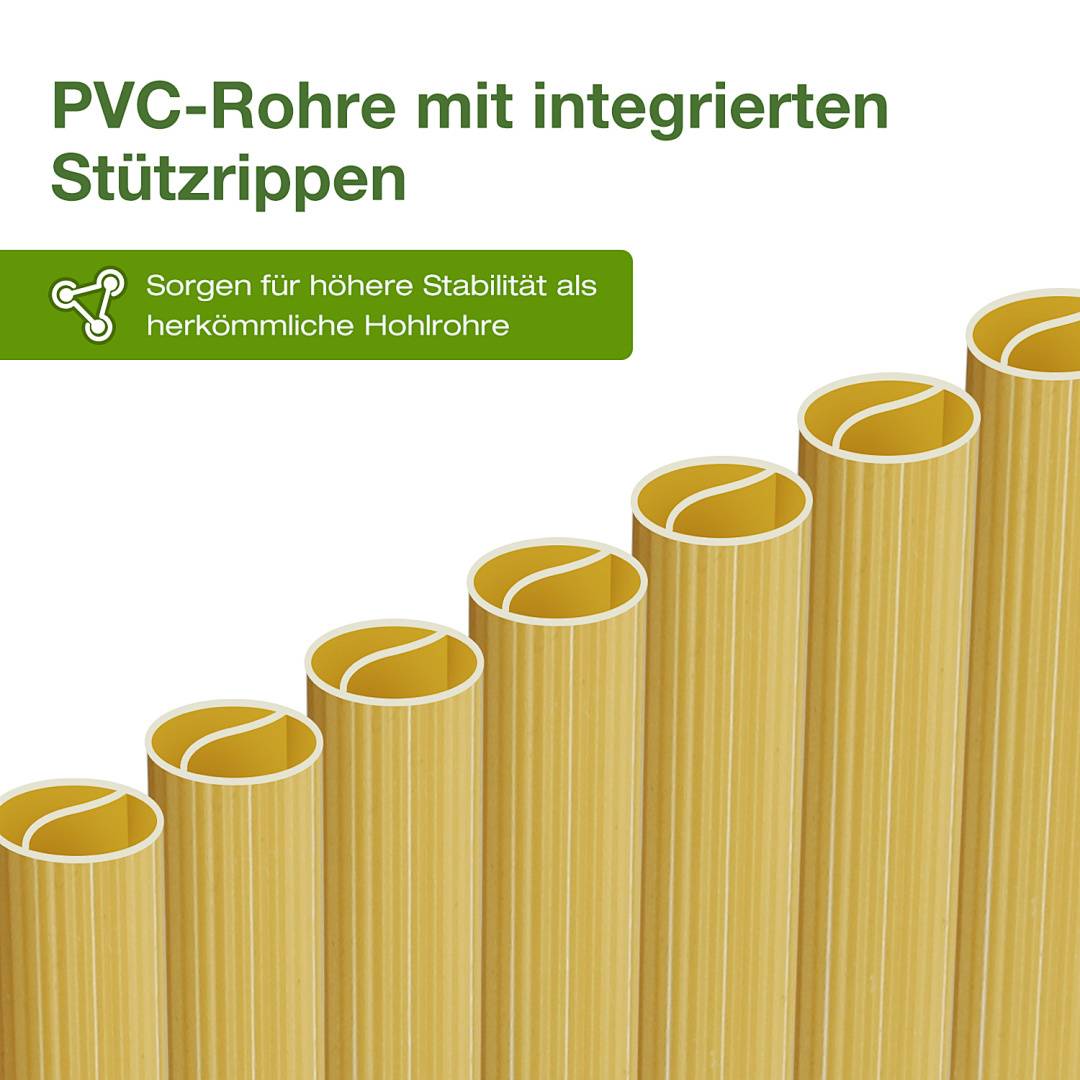PVC Sichtschutzmatte 160x400 cm, Bambus, UV-beständig, Wasserdicht