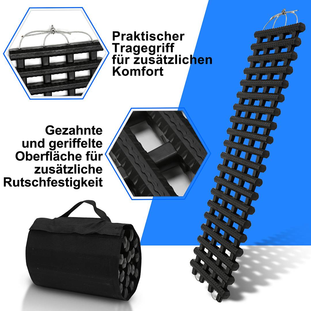 2 Stück Anfahrhilfe Traktionshilfe Traktionsmatte mit Tragetasche Auto LKW PKW Grippmatte Reifen Gripmatte Rad Winter