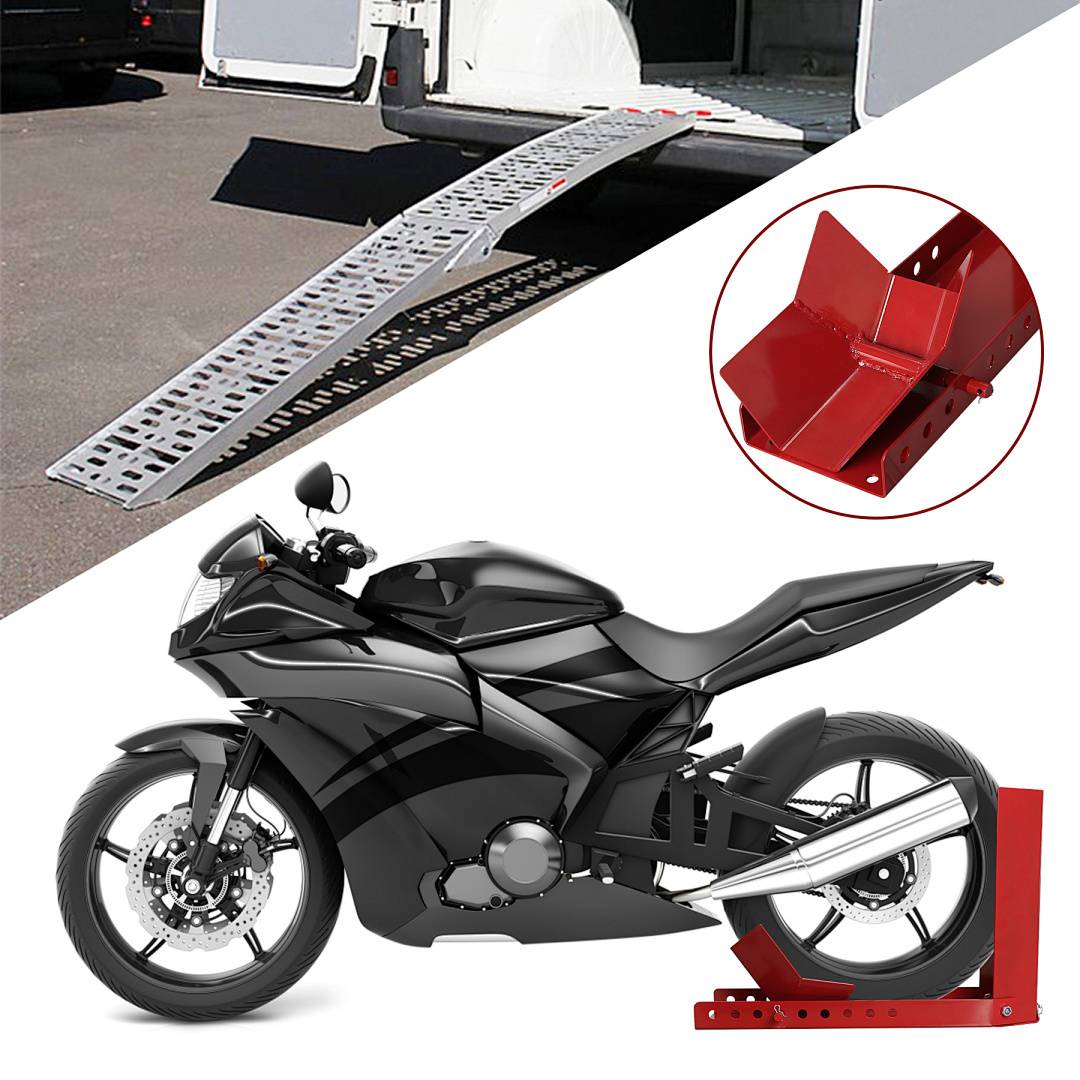 Motorradständer Motorradwippe Montageständer Motorrad Anhänger Vorderrad Wippe Radwippe Radhalterung Transportständer