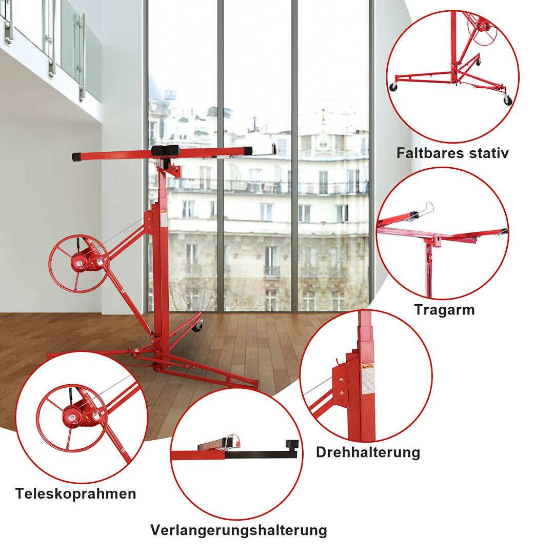 Plattenheber Plattenlift Panelheber Montierhilfe XXL klappbar Verschiedene Panel Rigipsplatte