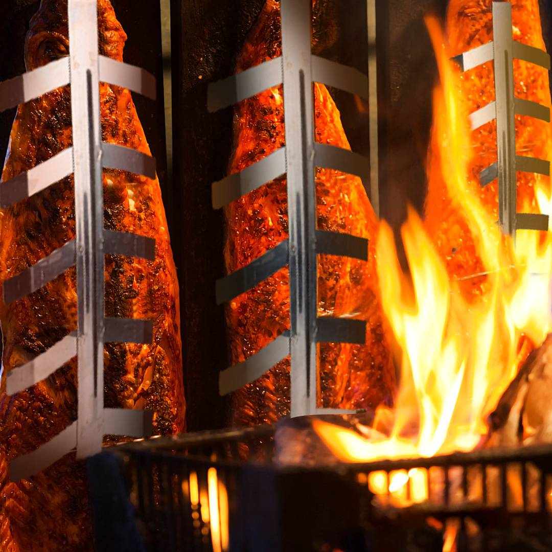 Flammlachsbrett Räucherbrett 2er Set Flammlachsbretter Flammlachs Halterung Zedernholz Edelstahl Holzplatten