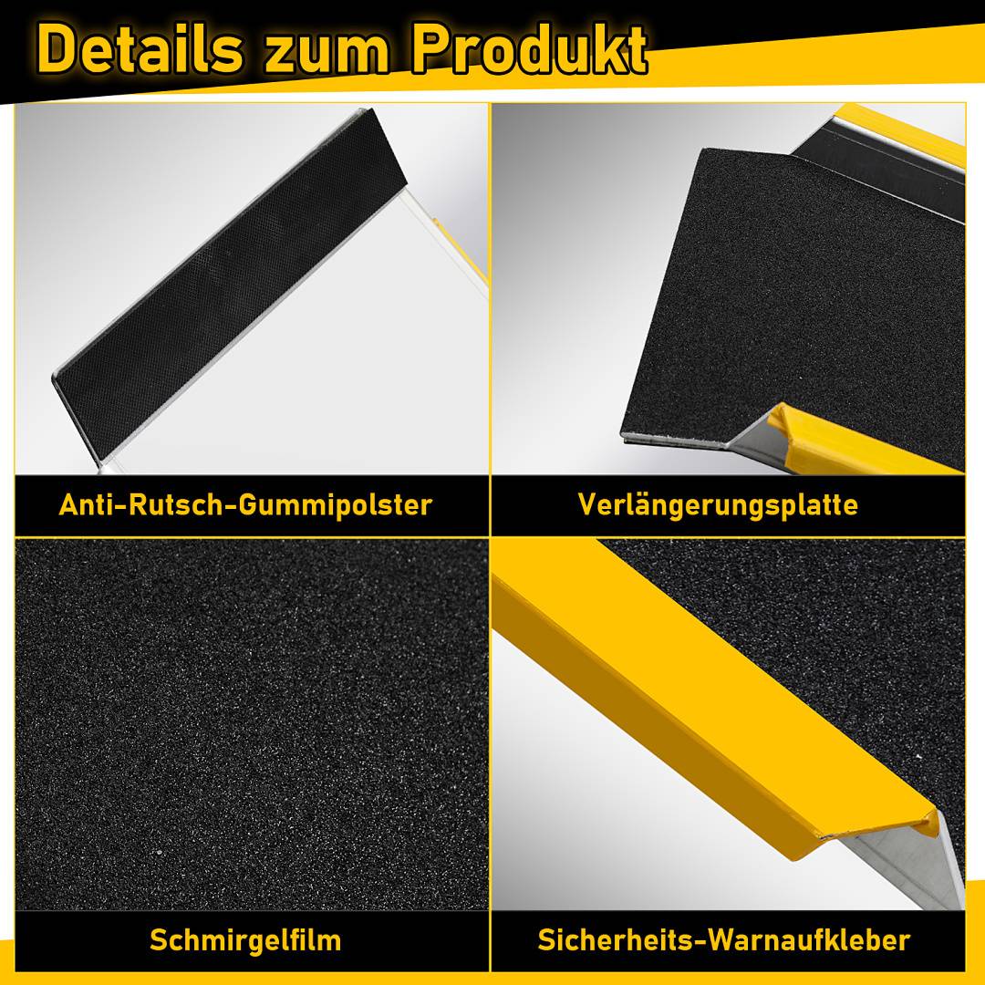 2X Auffahrrampe Auffahrschiene Laderampe Rampe Anhängerrampe Verladeschiene Verladerampe Auffahrrampen Motorradrampe PKW