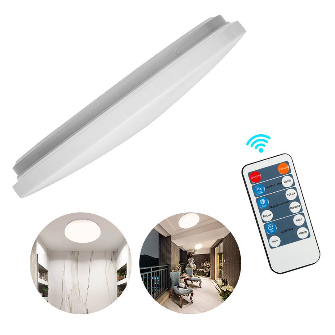 18W LED Deckenleuchte mit Bewegungsmelder Neutralweiß Bewegungsmelder Fernbedienung Beleuchtung Strahler Badleuchte