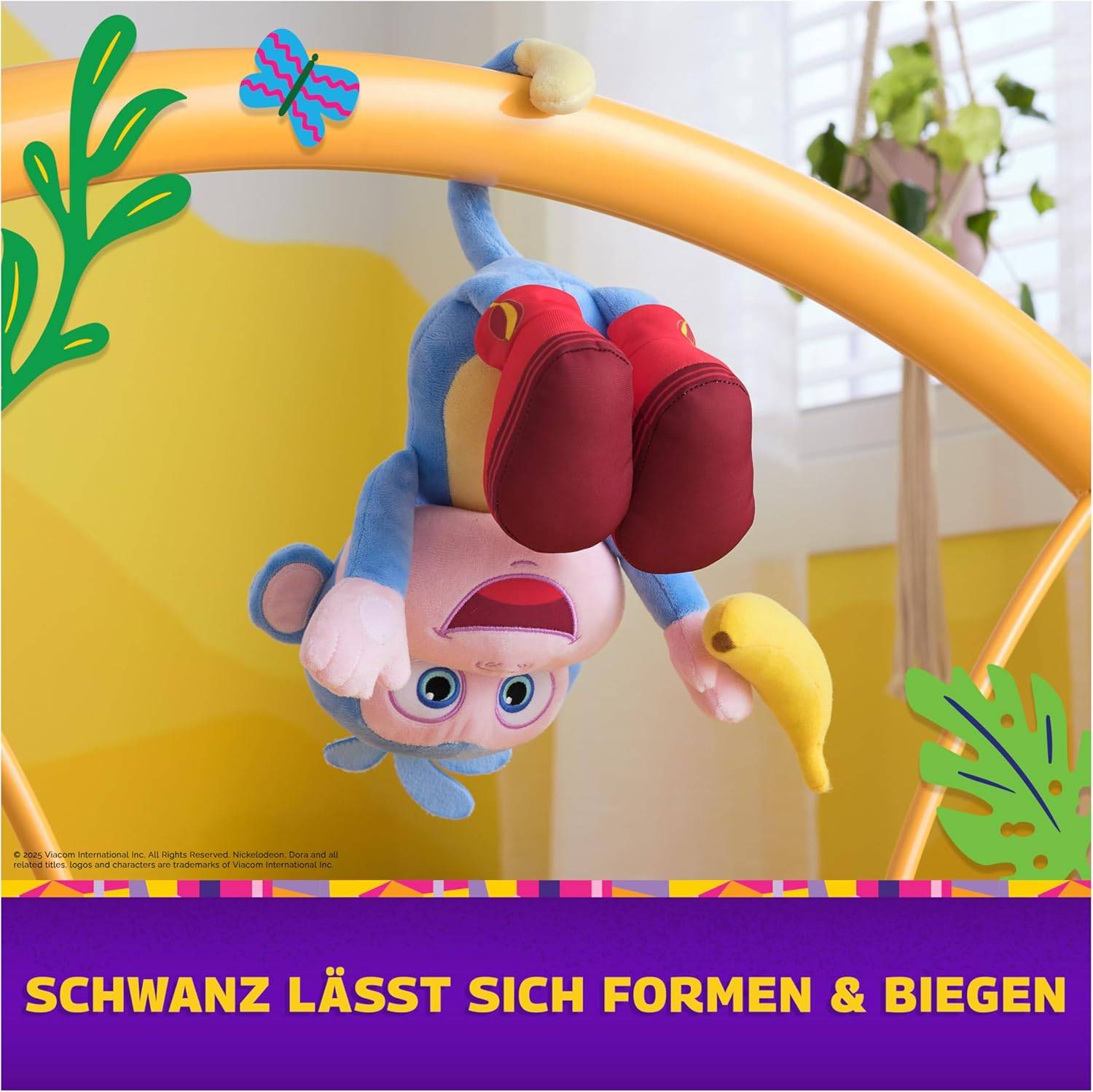 Dora Bananenfreund Boots 30 cm interaktive Plüschfigur 2 Lieder 9 Sätze 3+