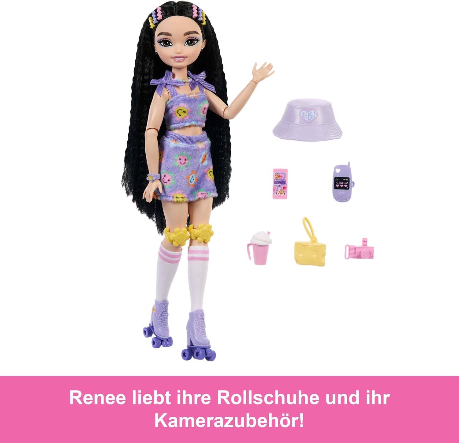 Barbie Dream Besties Puppe + Accessoires beweglich Rollschuhe JFX99 4+