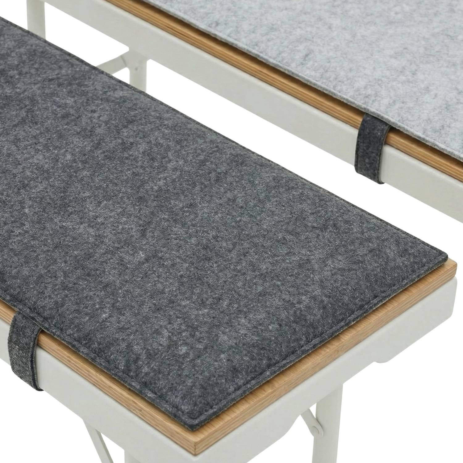 2er Set Bierbankauflage Filz 120x25cm - 1cm Sitzkissen Wendbar Garten Festzelt
