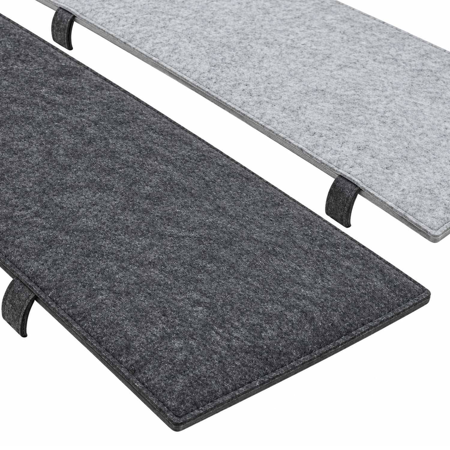 2er Set Bierbankauflage Filz 170x23cm - 1cm Sitzkissen Wendbar Garten Festzelt