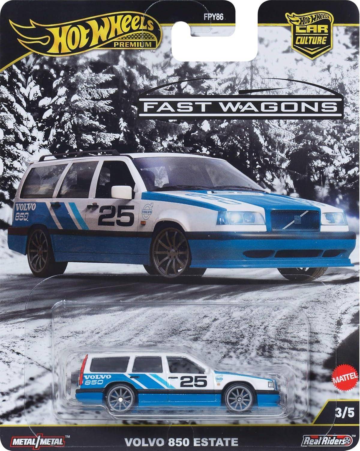 Hot Wheels Premium Car Culture Spielzeugauto 1:64 Druckguss Volvo 850 Kombi 4+