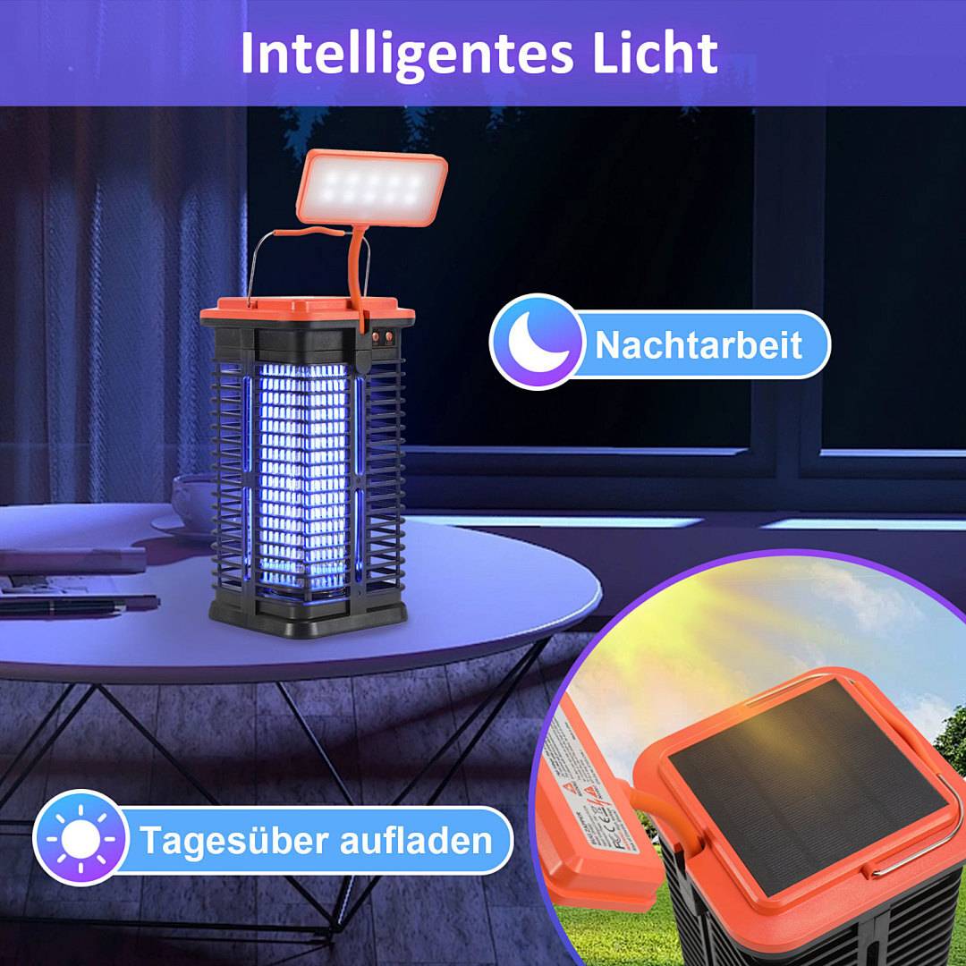 Solar Insektenvernichter UV LED Elektrich Insektenfalle Mückenlampe Licht Mückenfalle Fliegenfalle Lampe