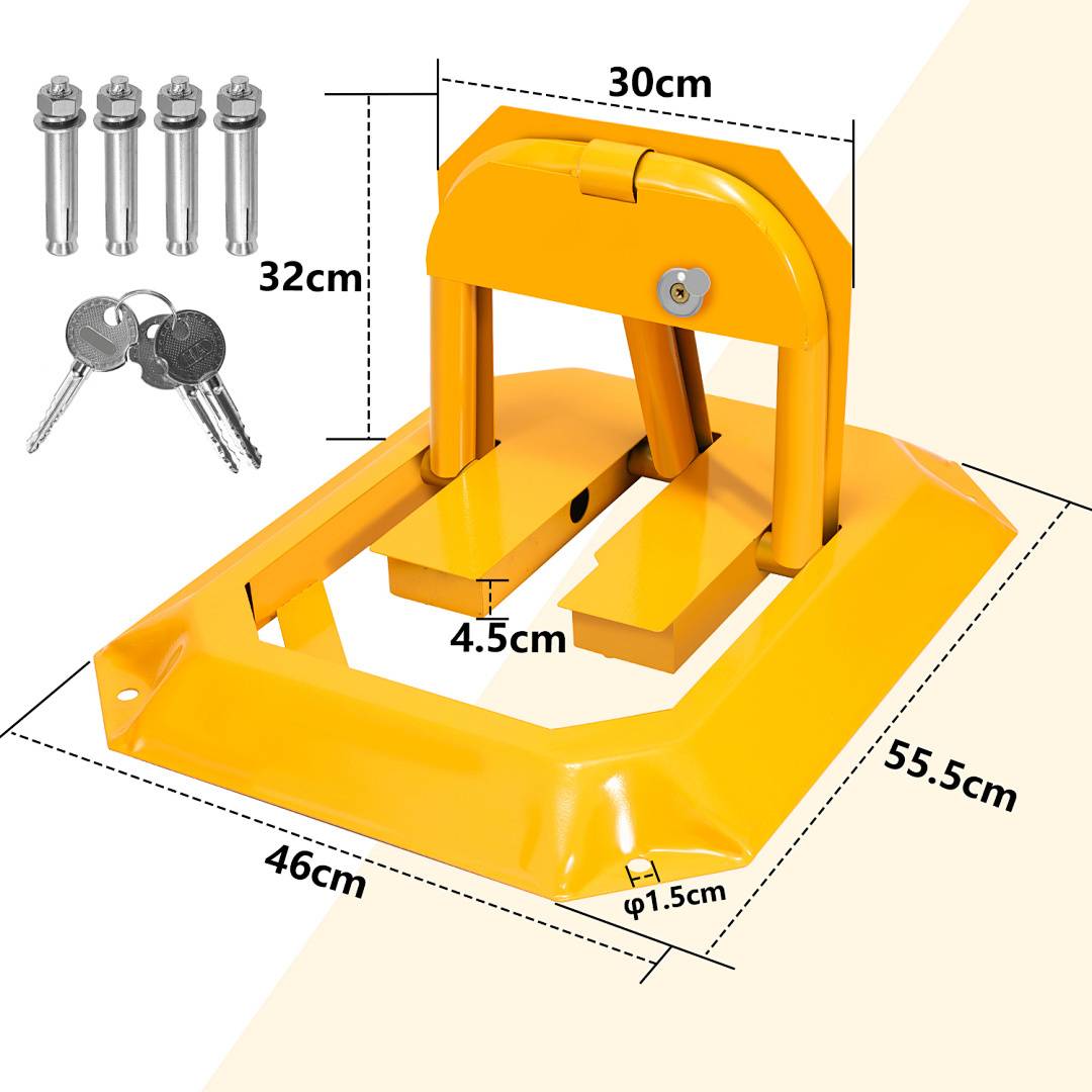 Parkplatzsperre Absperrpfosten Klappbar klappbares Abschließbar Parkplatzbügel Parkplatz Absperrkette Parksicherung Absperrung umlegbar
