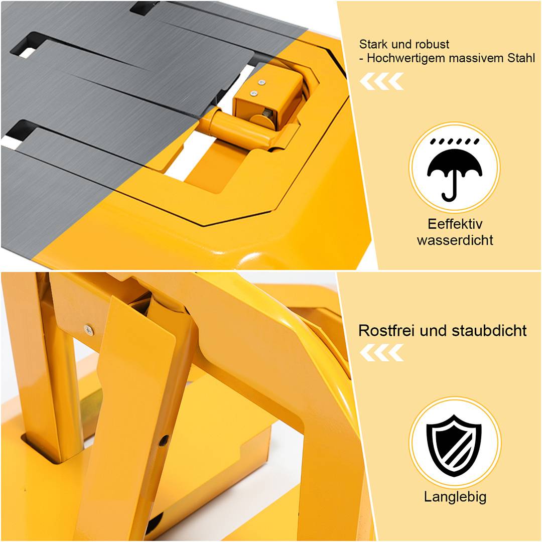 Parkplatzsperre Absperrpfosten Klappbar klappbares Abschließbar Parkplatzbügel Parkplatz Absperrkette Parksicherung Absperrung umlegbar