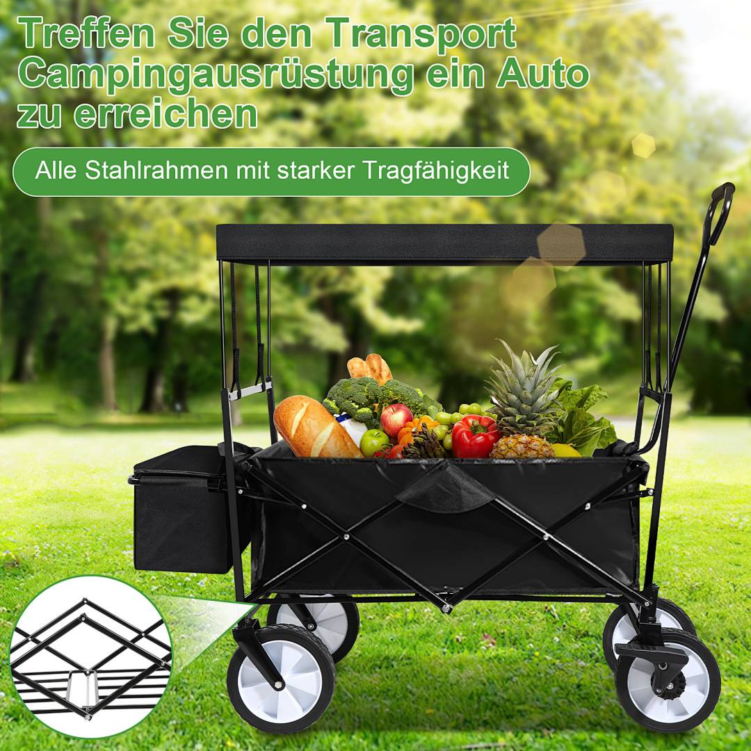 Bollerwagen Handwagen Transportwagen Faltbar Strandwagen Gartenwagen Gerätewagen Offroad Transportkarre Schubkarre
