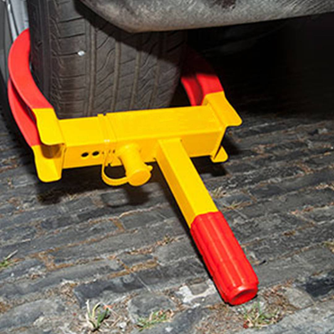 Radkralle Wegfahrsperre Diebstahlsicherung Parkkralle Wohnwagen Auto Anhänger PKW