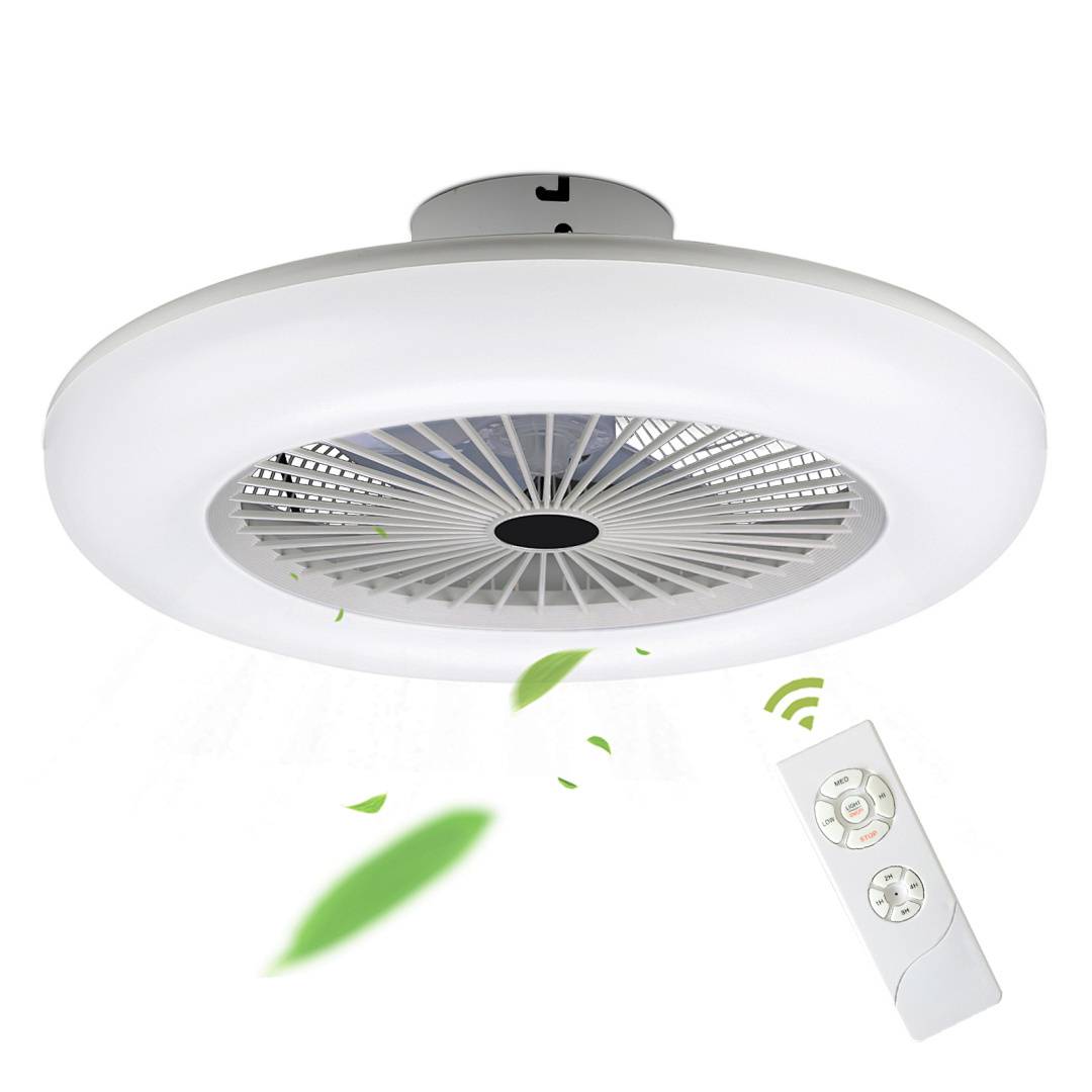 80W Deckenventilator mit Fernbedienung LED Beleuchtung Deckenlampe Licht Lüfter Lampe Fan