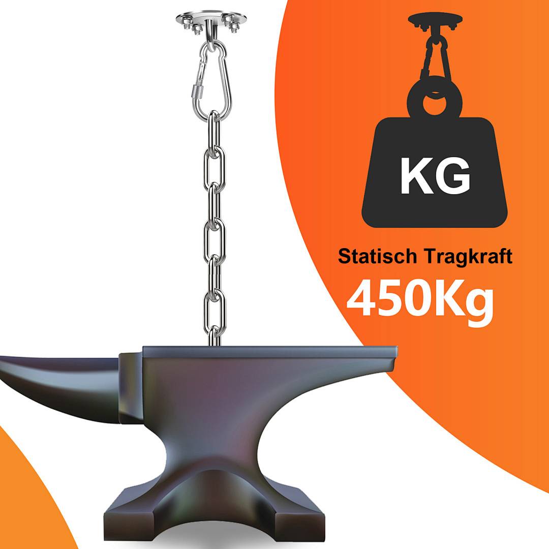 2X Deckenhaken Deckenhalterung Hängesessel 450KG Haken Hängematte Haken Schaukel Deckenbefestigung Boxsack Halterung