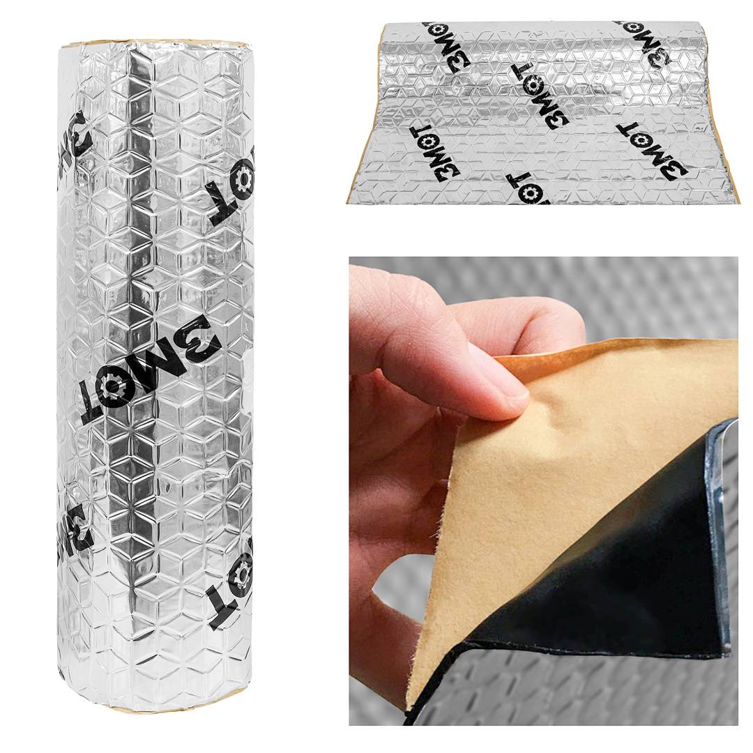 Dämmmatte Alubutyl Anti-Dröhn 2qm Dämmung Anti Dröhn Matte Selbstklebend Bitumen-Ersatz Dämmschaummatte Profi